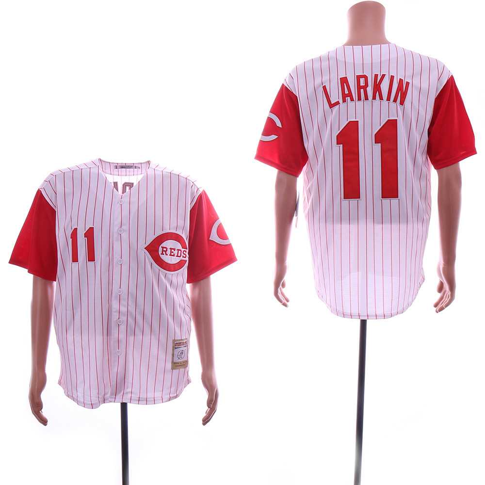 Reds 11 Barry Larkin White Throwback Jersey Sguo,We sell and wholesale Reds 11 Barry Larkin White Throwback Jersey Sguo on line form chian!